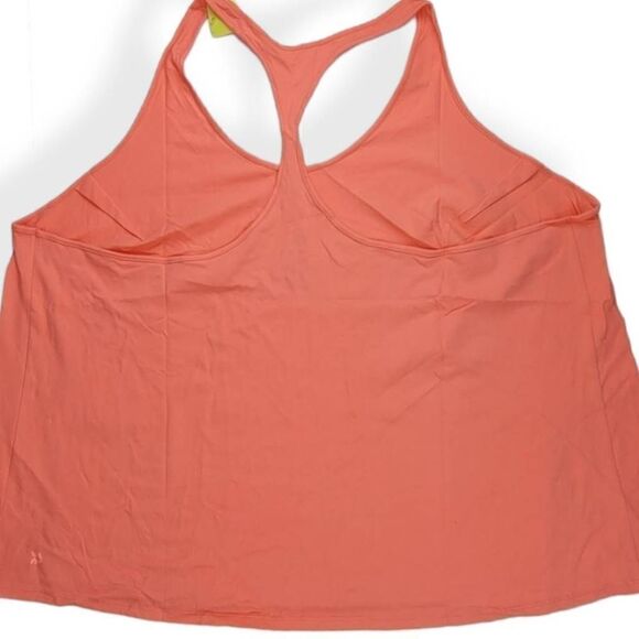 All In Motion Raceback Tank Top Coral  3X - Picture 2 of 3